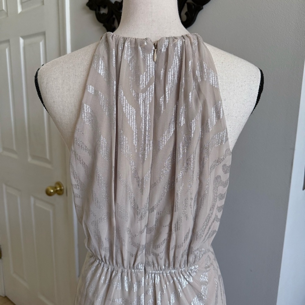 White House Black Market Cream High-Low Halter Sundress - Picture 7 of 13